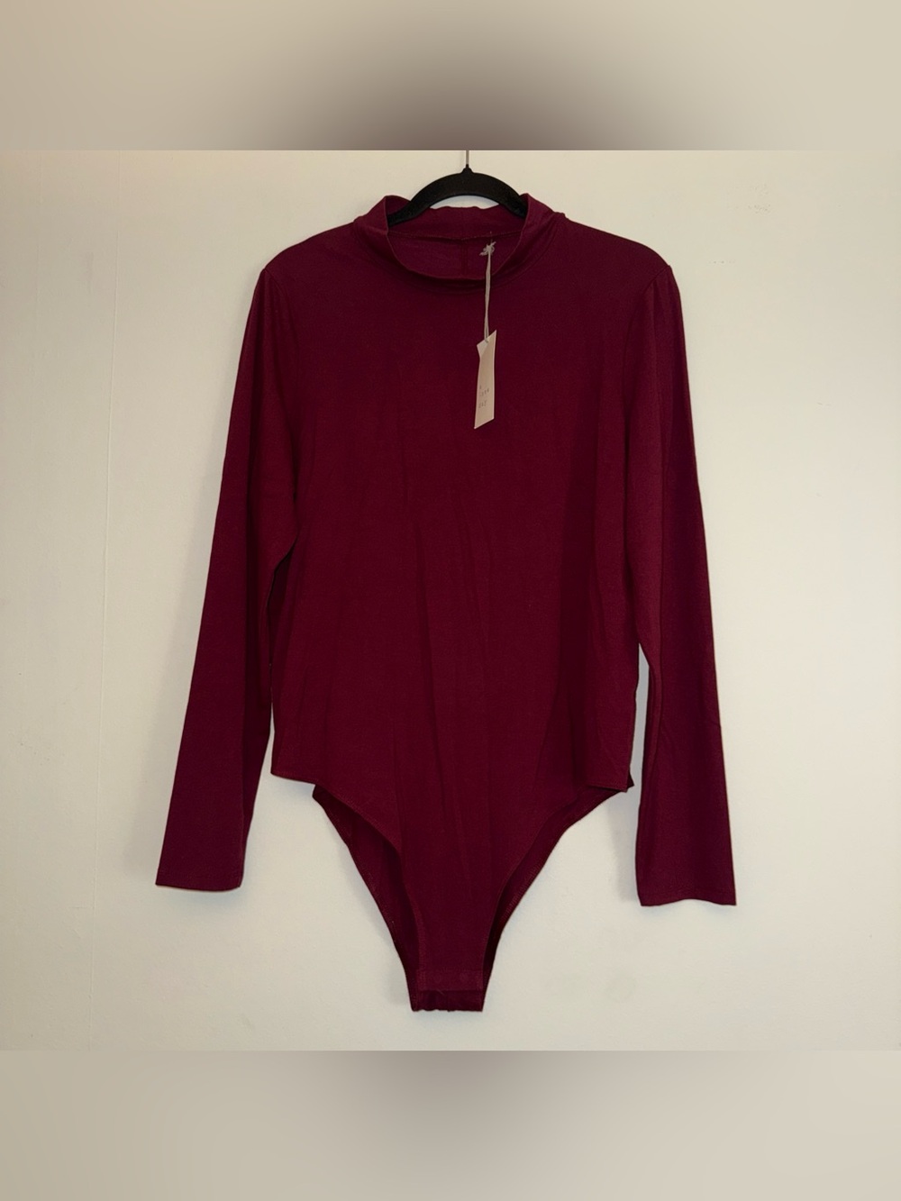 NWT A NEW DAY Burgundy long sleeve bodysuit sz XXL ✨ - Picture 2 of 6
